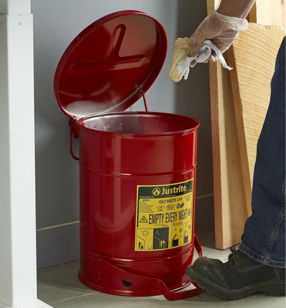 Metal Can for Flammable Waste Tools