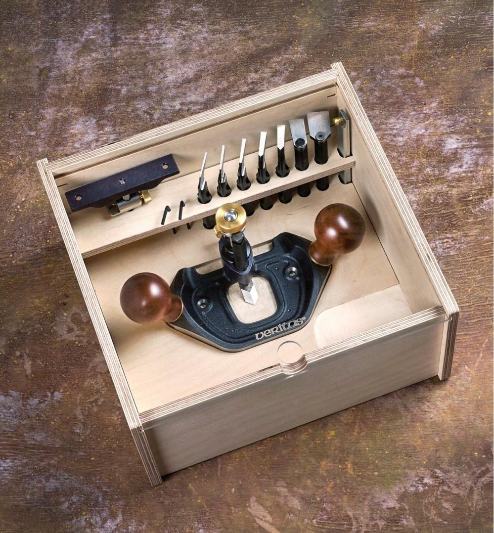 Veritas Large Router Plane, Box & Metric Blades Set Hand Tools